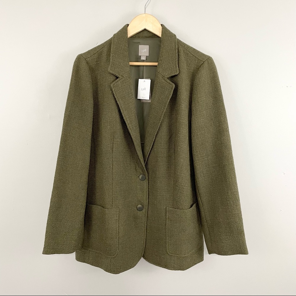 J Jill NWT Green Wool Blend Blazer